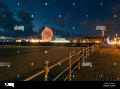 Blackpool Promenade and the Tower at night, Lancashire, UK Stock Photo - Alamy