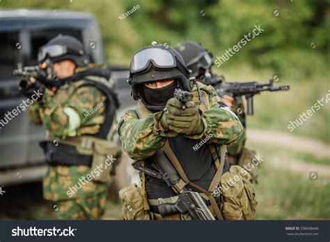 Russian Special Forces Operators Uniform Bulletproof Stock Photo ...