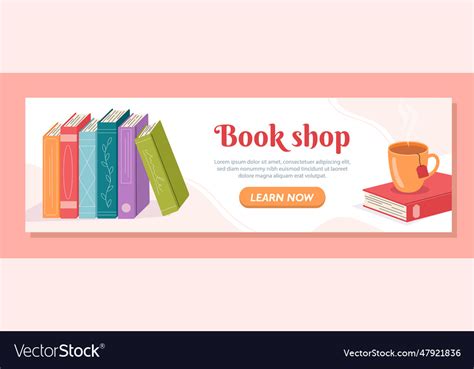 Banner with books concept Royalty Free Vector Image