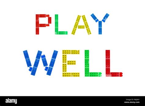 Play well written in lego hi-res stock photography and images - Alamy