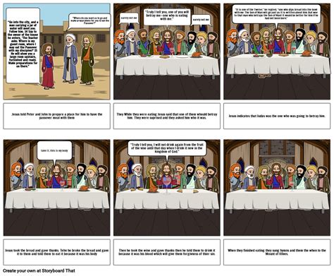 The passover meal and the last supper Storyboard