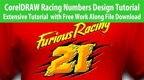 CorelDRAW Tutorial Racing Numbers Design and Free Work Along File - YouTube