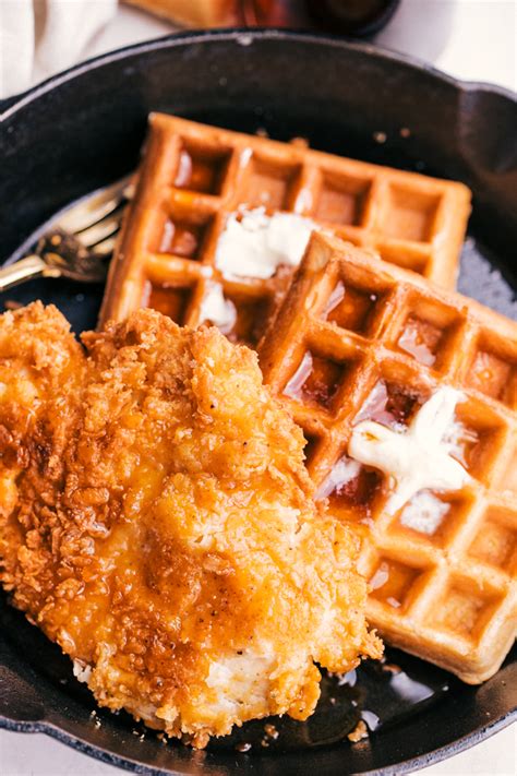 Easy Chicken and Waffles | The Food Cafe | Just Say Yum