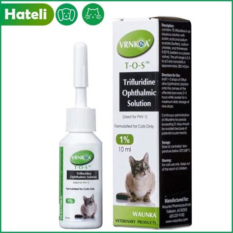 Vrnkoa Trifluridine Ophthalmic Solution for cats Eye drops and nasal drops directly reach the ...