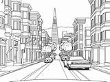 San Francisco Coloring Page For Adults  Free Printable francisco sketch template