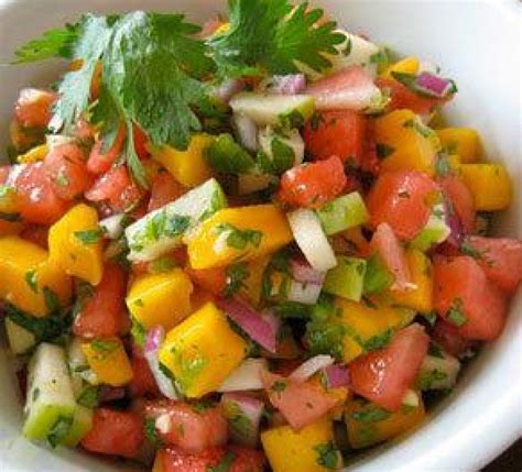 Tropical Watermelon Cilantro Salsa Recipe | Just A Pinch Recipes