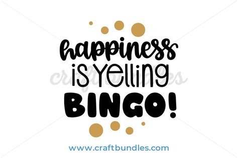 Happiness Is Yelling Bingo SVG Cut File - CraftBundles