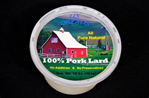 100% Pure All Natural Pork Lard 1 lb. (16 oz.) one pound ... https://www.amazon.com/dp ...