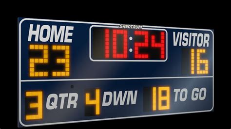 Football Field Scoreboard - 16' Wide Stadium Scoreboards | Spectrum ...