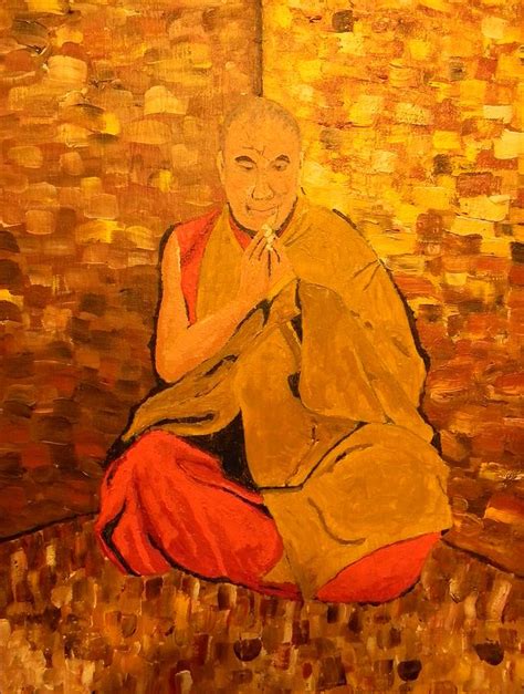 Monk in Meditation Painting by Gilbert Bernhardt - Pixels