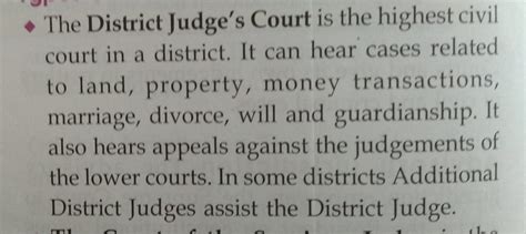 functions of district judge 4 points - Brainly.in