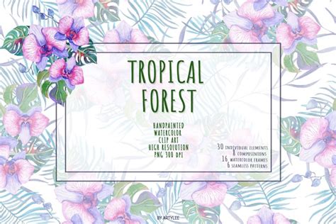 Tropical Forest Watercolor Set