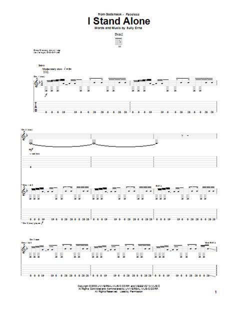 I Stand Alone by Godsmack - Guitar Tab - Guitar Instructor