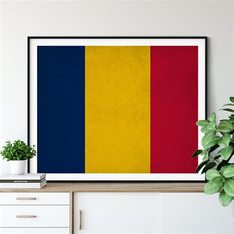 Chad Flag Print, Chad Flag Art, Chad Gifts, Vintage Flag Poster ...