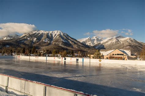 Outdoor Hockey Rink in Fernie, BC