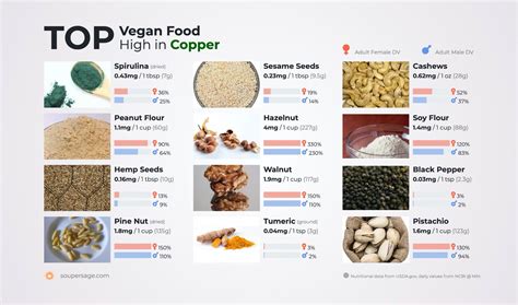 Vegan Food High in Copper | Whole food vitamins, Vitamin rich foods, Food nutrition facts