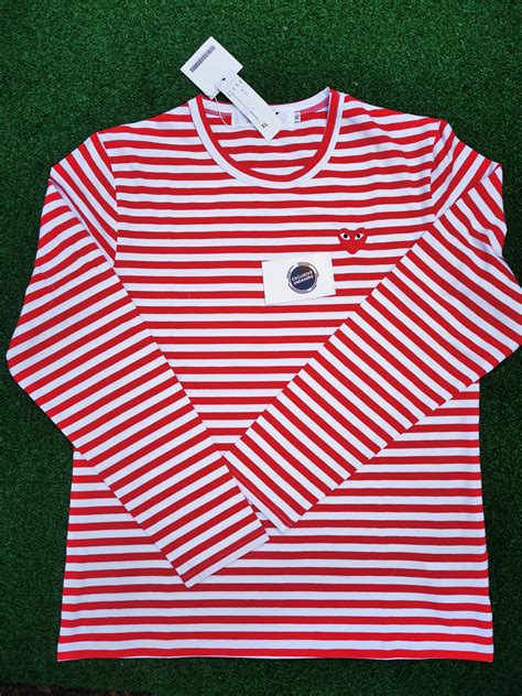 Comme des Garçons Play Striped Long Sleeve T-Shirt - Exclusive Sneakers SA