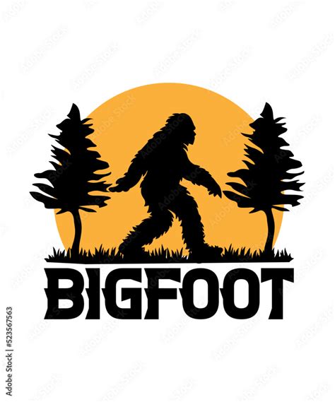 Bigfoot Concept Illustration Bigfoot logo t-shirt vector design Stock ...