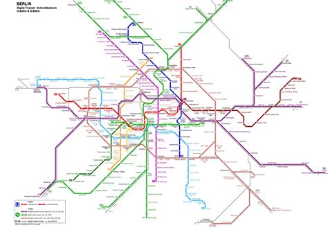 Berlino mappa, la mappa delle strade, della metro, bus e tram della città di Berlino