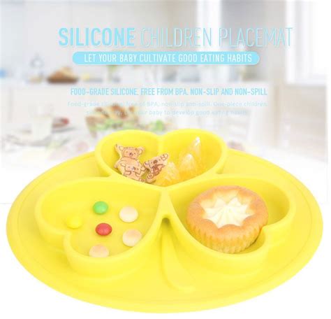 Non slip Silicone placemats for kids, Children’s Silicone Placemat with ...