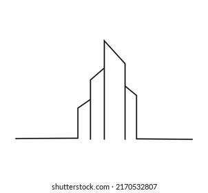 Building Line Art Illustration Black White Stock Vector (Royalty Free) 2170532807 | Shutterstock