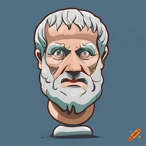 Portrait of aristotle simple cartoon