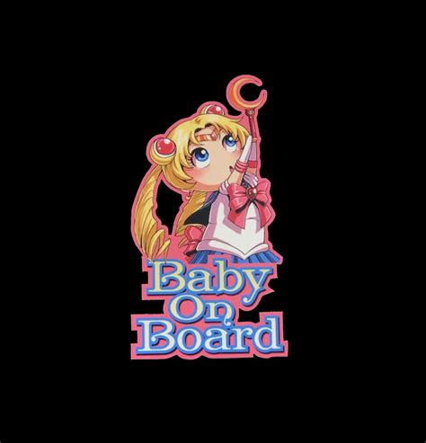 Sailor Moon Baby On Board Sticker Decal | Baby on Board Store