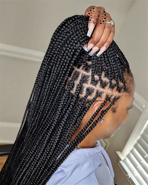 knotless-box-braids-using-rubber-band-method | Black hair tribe