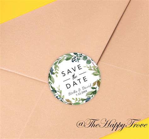 Save the Date Stickers Personalised Stickers Wedding - Etsy