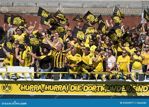 BVB Fans / Borussia Dortmund Fans on Boat in Berlin Editorial ...