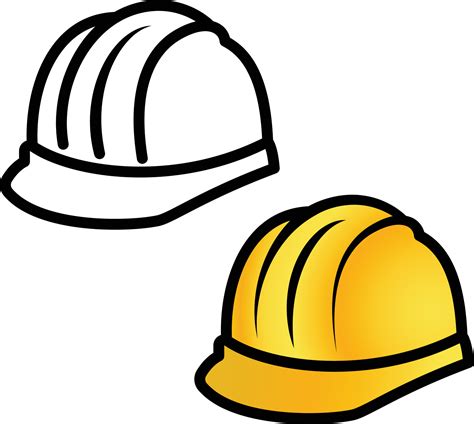 Bold yellow construction safety helmet clipart vector illustration. 24319322 Vector Art at Vecteezy