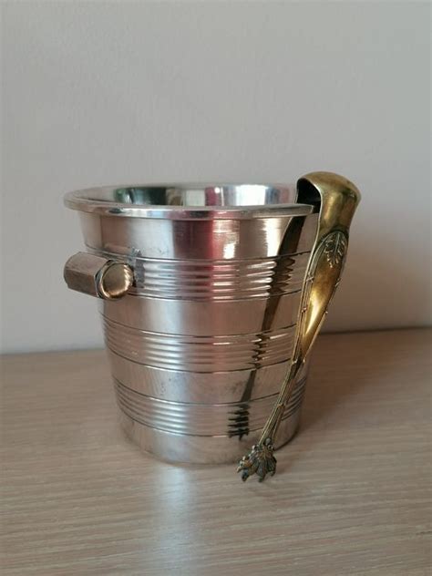 Elldee - Silver plated ice bucket with ice tongs (2) - Art - Catawiki