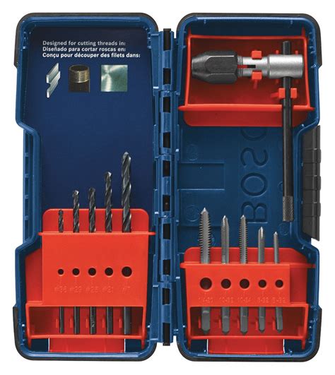 BOSCH Drill Bit and Tap Set, Number of Pieces 11 - 55EP54|BDT11S - Grainger