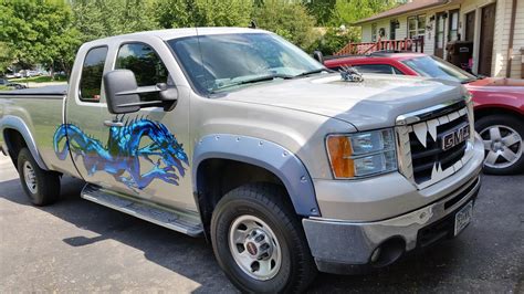 Dragon Decals on GMC Pickup Truck