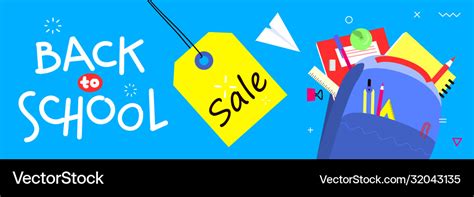 Back to school banner flat design background Vector Image