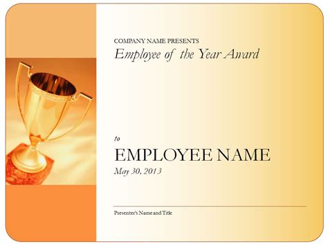 Employee of the Year Certificate | Employee of the Year Award » Template Haven