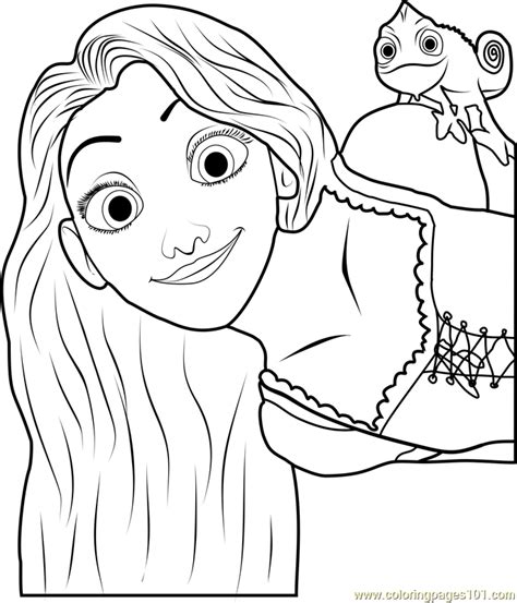 Desenho De Rapunzel Que Viste A Pascal Para Colorir | Porn Sex Picture