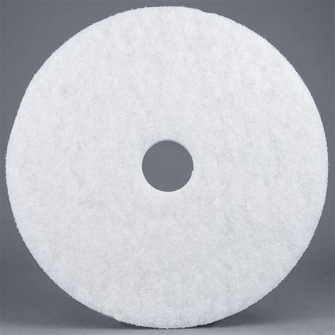 3M 4100 17" White Super Polishing Floor Pad - 5/Case