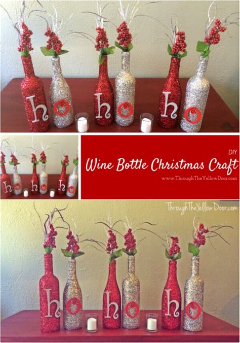 20 Festively Easy Wine Bottle Crafts For Holiday Home Decorating - DIY ...