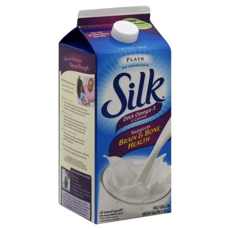 Silk Soy Milk Plain DHA Omega-3 & Calcium Natural Refrigerated