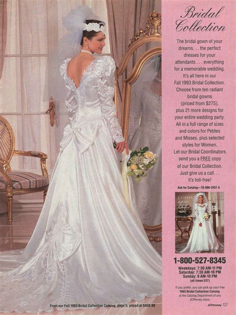 1993 J.C. Penney Bridal catalog Wedding Dresses 80s, Wedding Dress Catalog, Wedding Dresses ...