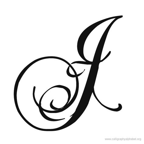 Calligraphy Letter J