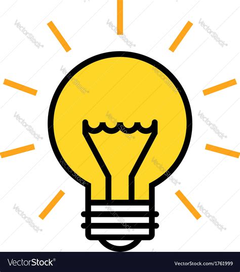 Shining light bulb icon Royalty Free Vector Image