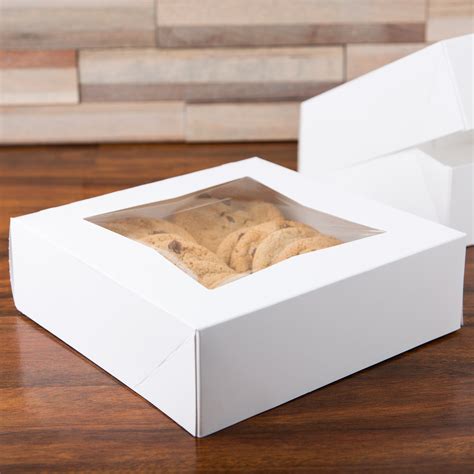 Window Bakery Box White 8" x 8" x 2.5" in Cake & Bakery Boxes from ...