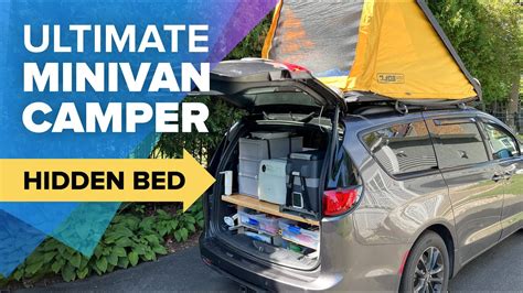 DIY Pacifica Minivan Camper - Sleeps 4, kitchen, roof top tent, solar ...