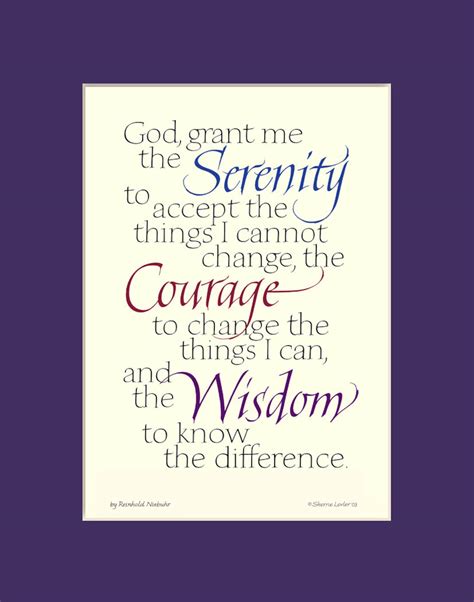 Serenity Prayer, 11x14 Serenity Prayer Print, Aa Quote, Serenity Prayer ...