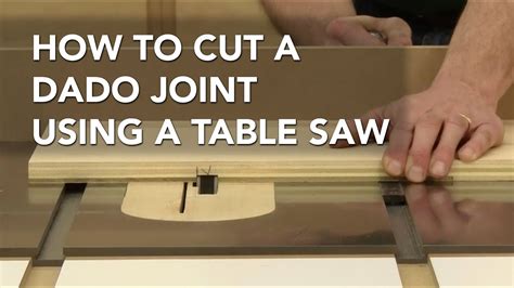 How to Cut a Dado with a Table Saw - YouTube