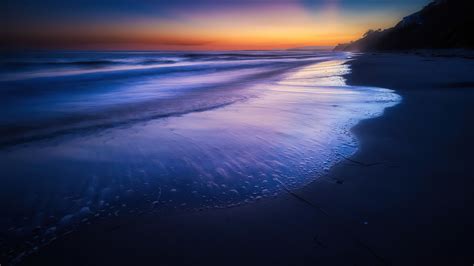 2560x1440 Silent Beach Wave Sunset 4k 1440P Resolution ,HD 4k Wallpapers,Images,Backgrounds ...