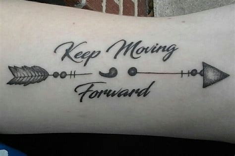 Keep moving Forward Semi colon and arrow tattoo | Semicolon tattoo, Arrow tattoos, Word tattoos