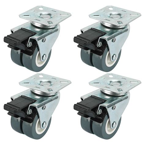 FEMOR 2” Swivel Caster Wheels Replacement Casters for Furniture Carts Heavy Duty Locking Casters ...